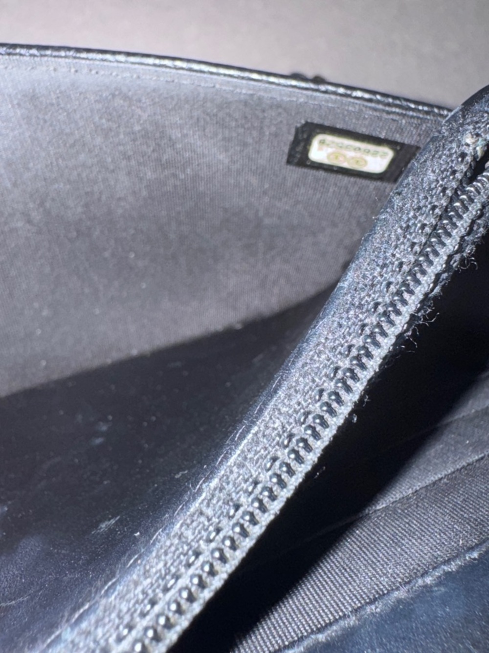 CHANEL Black Quilted Leather CC Logo Chain Crossbody - Picture 6 of 11